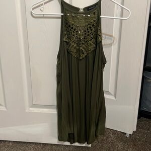 Crochet accent blouse